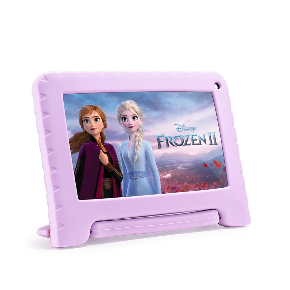 Tablet Multi Frozen com Controle Parental 32GB + Tela 7 pol + Case + Wi-fi + Android 11  +  Quad Core Preto NB370