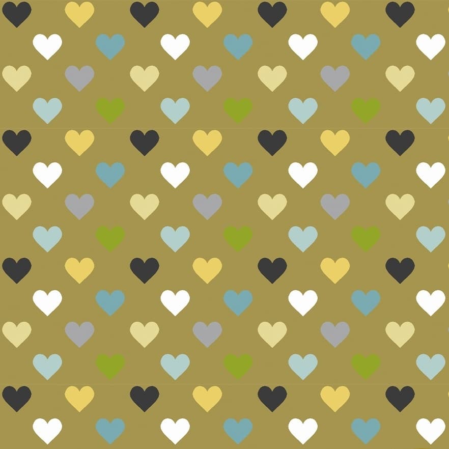 Tecido Patchwork Multi Hearts Amarelo 13906