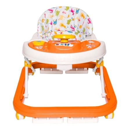 Andador Infantil Laranja Para Bebê e criança Sonoro Menino Menina Styll Baby seguro com selo do imetro