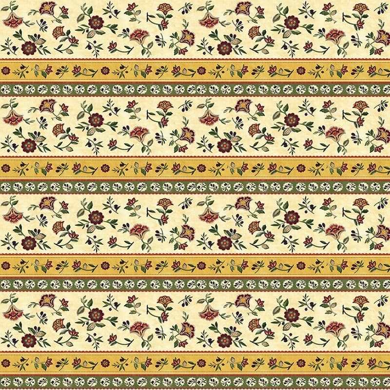 Tecido Patchwork Digital Amarelo Creme Barrado Itália TF010