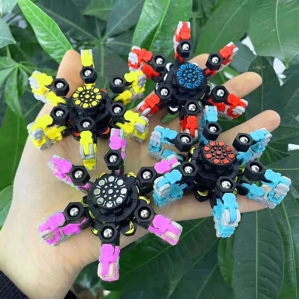 Brinquedos Educacionais Criativos Criativos Luminosos Top Rotativos Robô Variedade