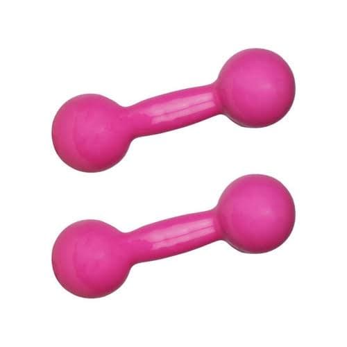 Halter Emborrachado 1 kg Rosa, Academia/Musculação/Fisioterapia