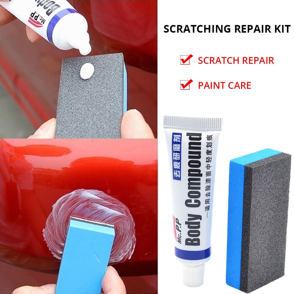 Kit de cera para reparo de arranhões de carro, kit de cera para polimento composto de corpo automático, pasta de polimento para limpeza de tinta, conjunto de cuidados com correção automática MC308