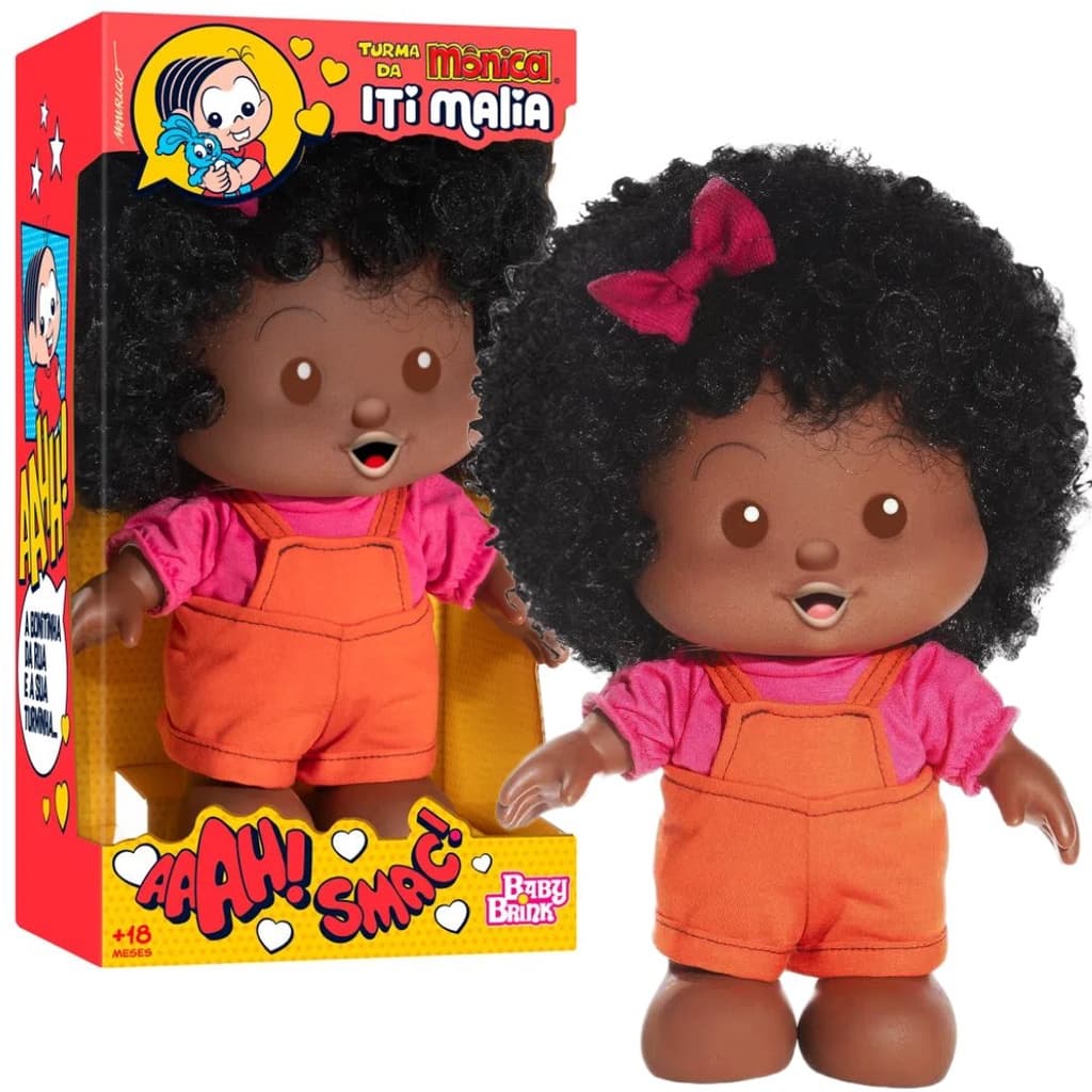Boneca Milena Iti Malia Turma Da Mônica Em Vinil Articulada