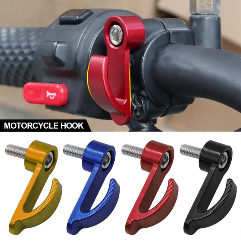 Universal CNC Motocicleta De Liga De Alumínio Com Gancho De Furo Único Bolsa De Capacete Porta Para Bicicleta De Sujeira Scooter Moped Elétrica