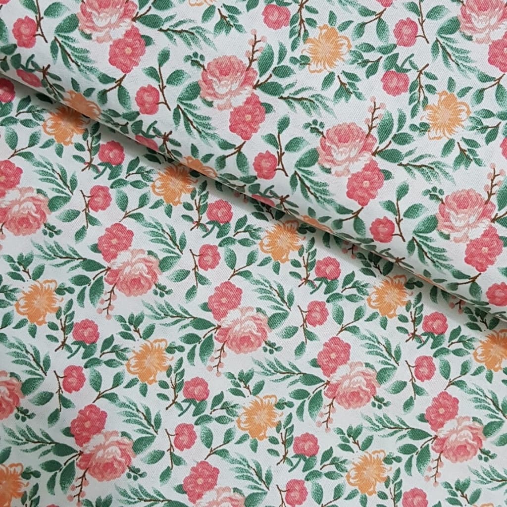 Tecido Patchwork Versalhes Gardênia Rosa Rosé 20062205