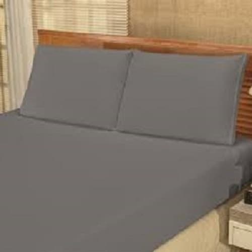 Jogo De Lençol Para Cama Casal 3 Peças algodão Com Elástico Em Toda Volta 2  Fronhas com  acabamento