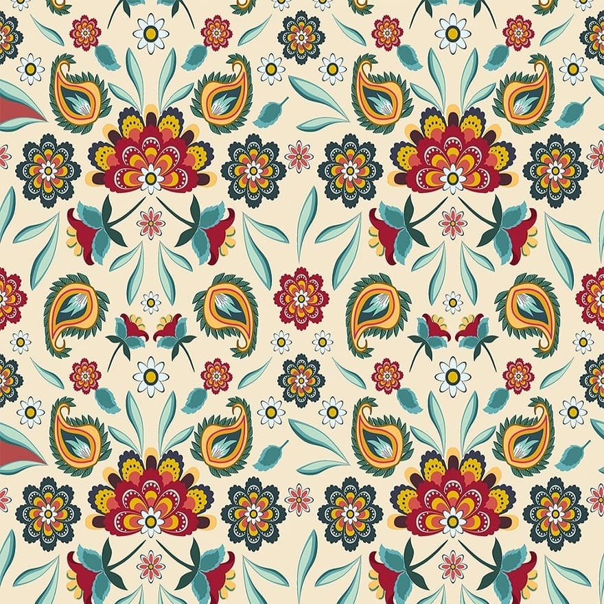 Tecido Patchwork Caleidoscópio Creme (1,50 X 0,40) P 13314