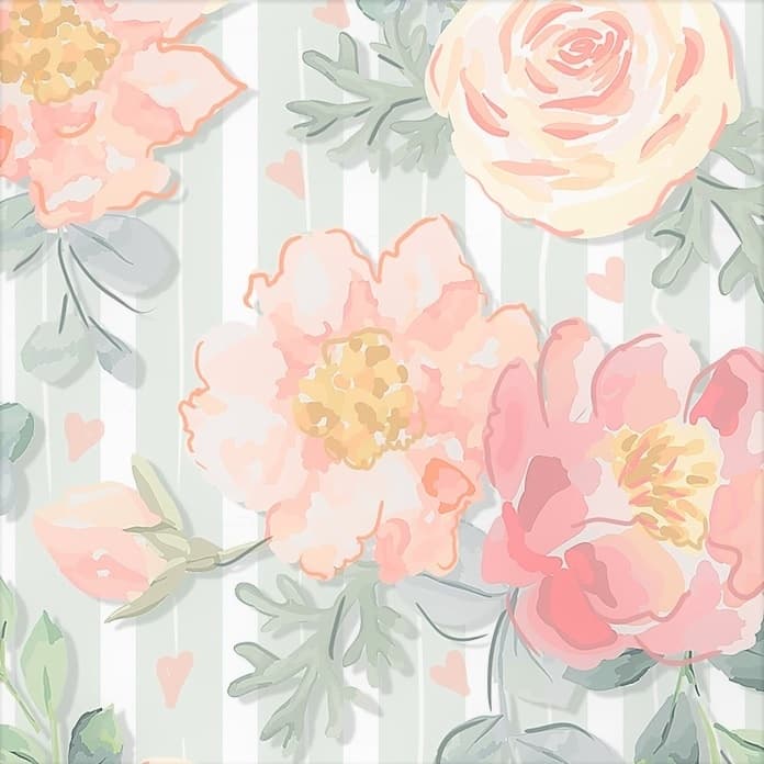 Tecido Patchwork Digital Floral Verde Menta Veneza PR05