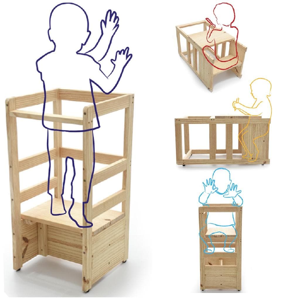 Torre De Aprendizagem Montessoriana Regulagem De Altura 4x1