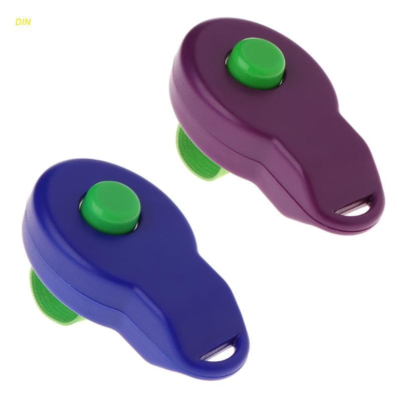 Din Clicker cão de treinamento filhote de cachorro Soar soar soar suprimentos de guia com os dedos