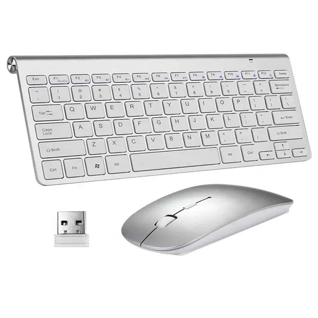 Teclado E Mouse Adaptador Usb Sem Fio Wireless 2.4ghz Pc Wb-8066