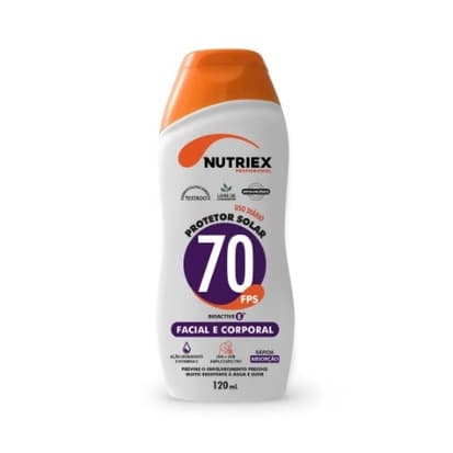 Protetor Solar Facial Corporal FPS 70 120ml - NUTRIEX