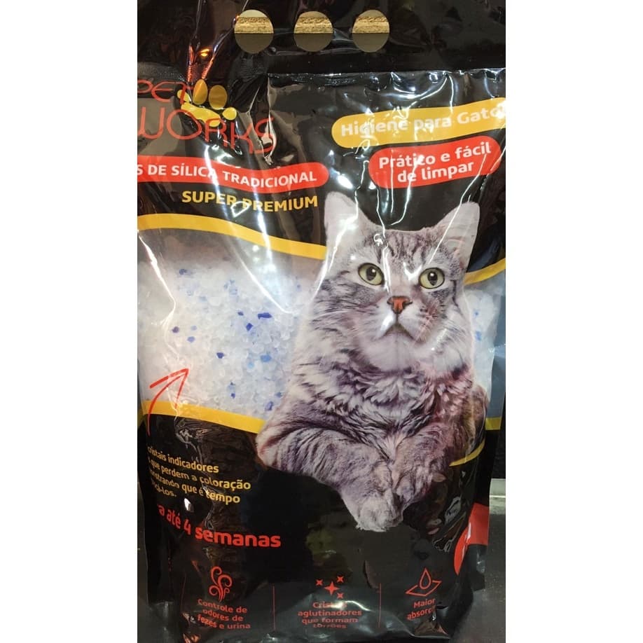 Areia Sanitária Silica Cristal Grosso Pet Works 1.5 kg