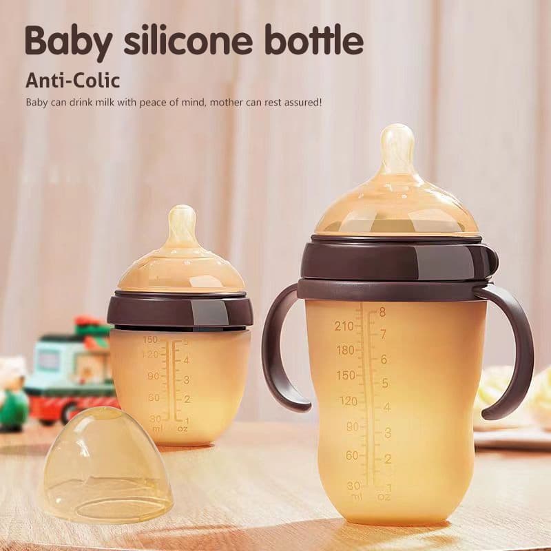 150ml-250ml Biberão Imitação de leite materno Desenho de leite materno Silicone macio Biberão