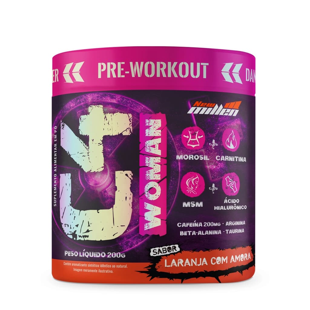 C4 Woman Pré Treino 200g Pre-Workout Cafeína Taurina Arginina - New Millen