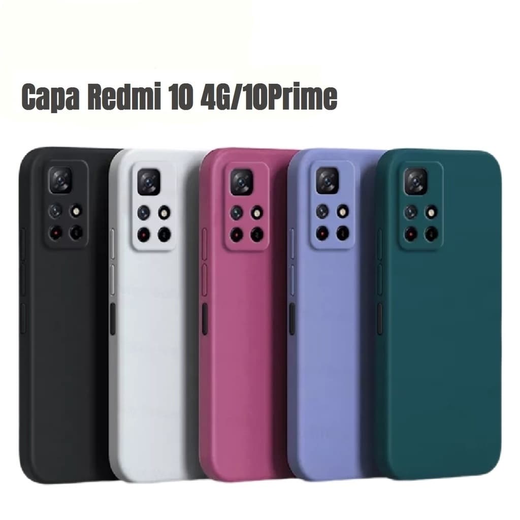 Capa Capinha Silicone Aveludada Para Mi Xiaomi Redmi 10 4G/Redmi10 Prime