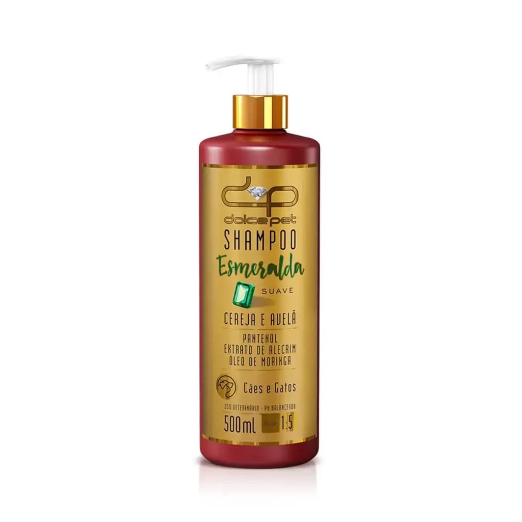 Shampoo Suave Para Cães e Gatos Cereja e Avelâ Dolce Pet 500ml