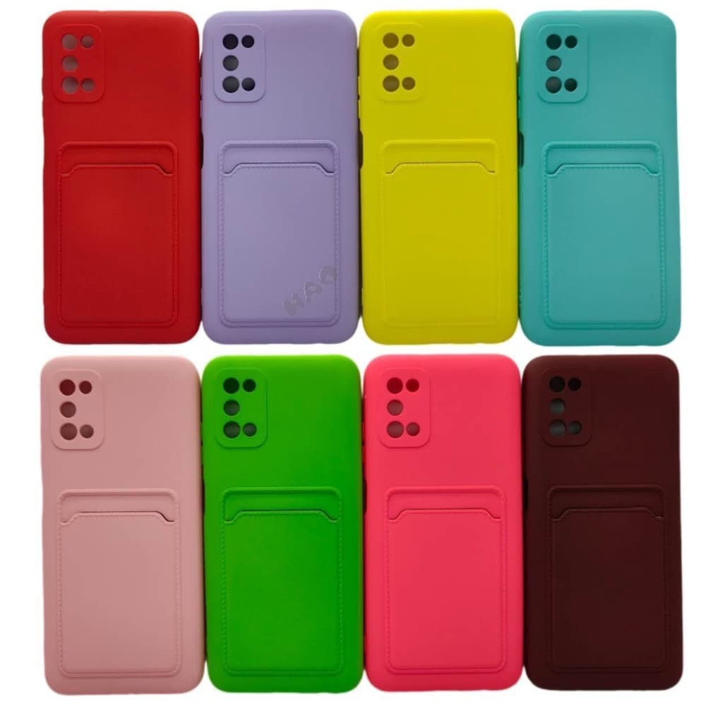 Capa Capinha de Celular Silicone Com Cartão Samsung Galaxy A02S/A03S