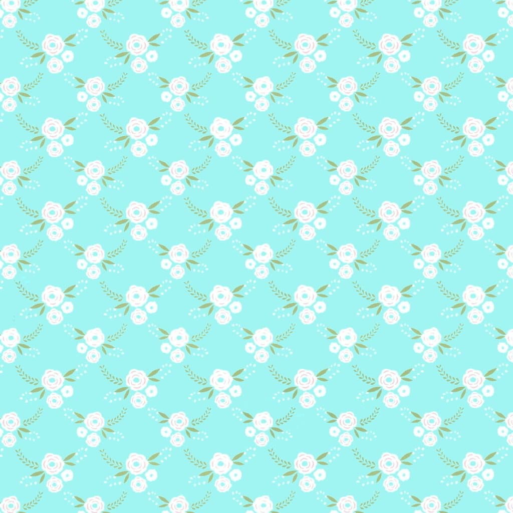 Tecido Patchwork Mini Bouquets Sweet Garden Azul 4883