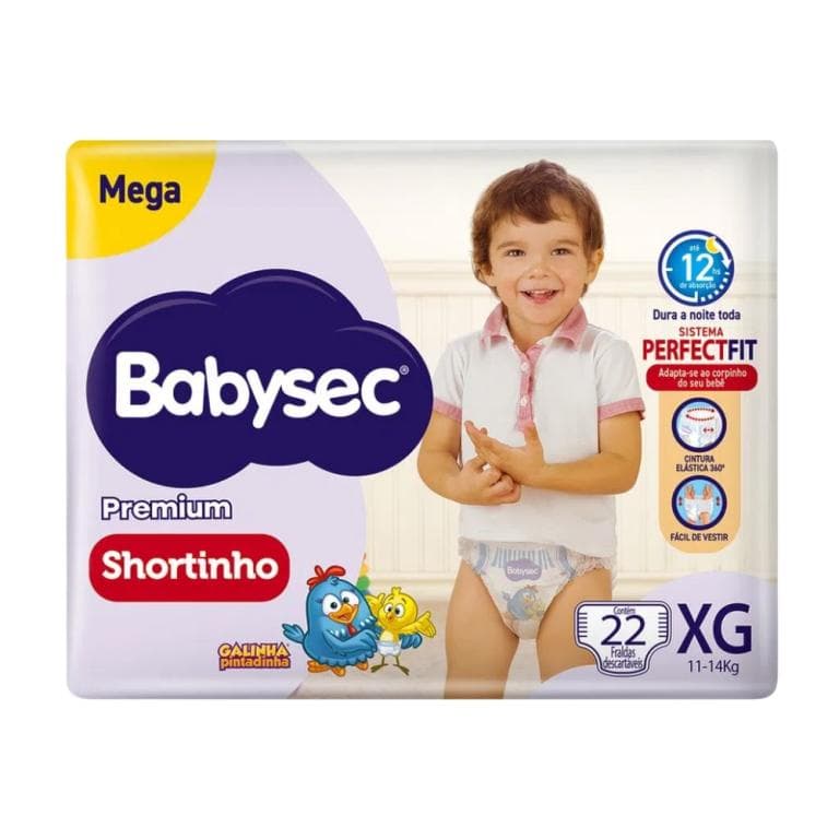 Fralda Babysec Premium Roupinha Mega XG 22 Fraldas