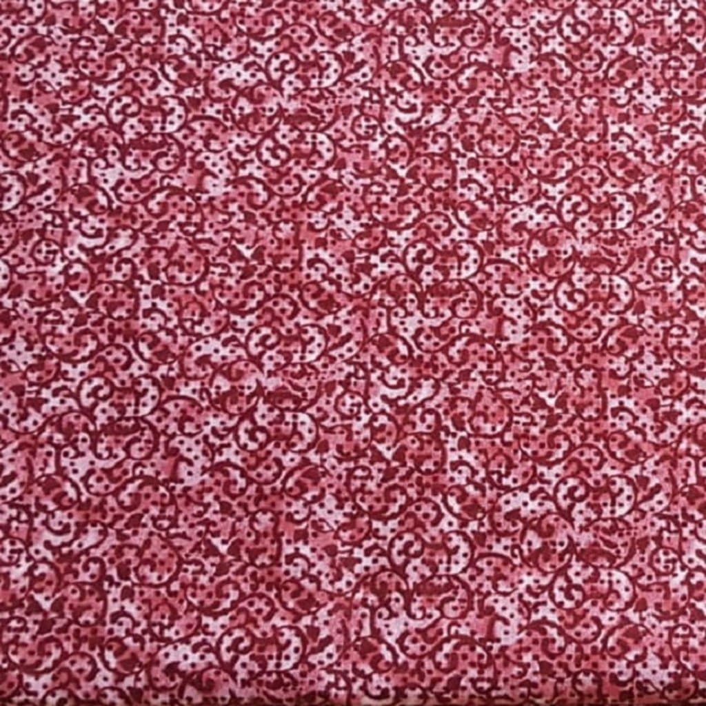 Tecido Patchwork Arabesco Vermelho 4936