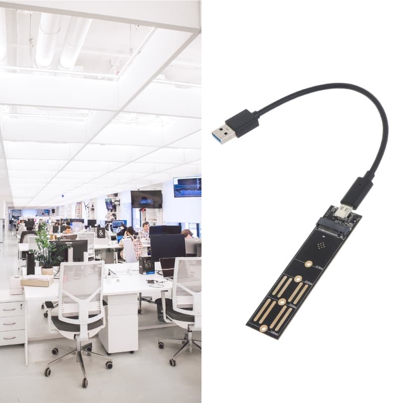 Unidade Estado Sólido Dual-Protocolo NVMe SSD Para USB3 1 Adaptador 10G Disco Rígido Externo Mb + M
