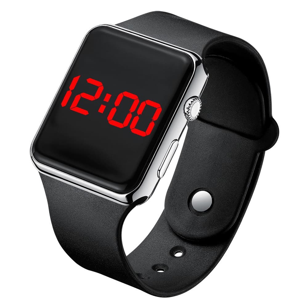 Smartwatch Relógio Inteligente Digital LED Quadrado Elegante Para Estudantes , Adultos E Casais-Moderno Versátil