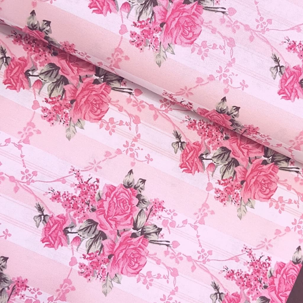 Tecido Patchwork Florescer Flora Rosa 18068704