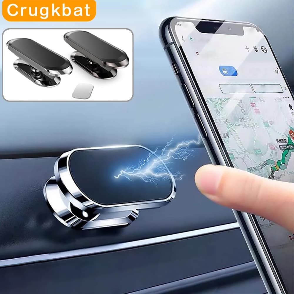 1PC Metal Magnético Suporte Do Telefone 360 Rotação Carro Liga De Zinco Ímã Montagem Celular Crugkbat Titular