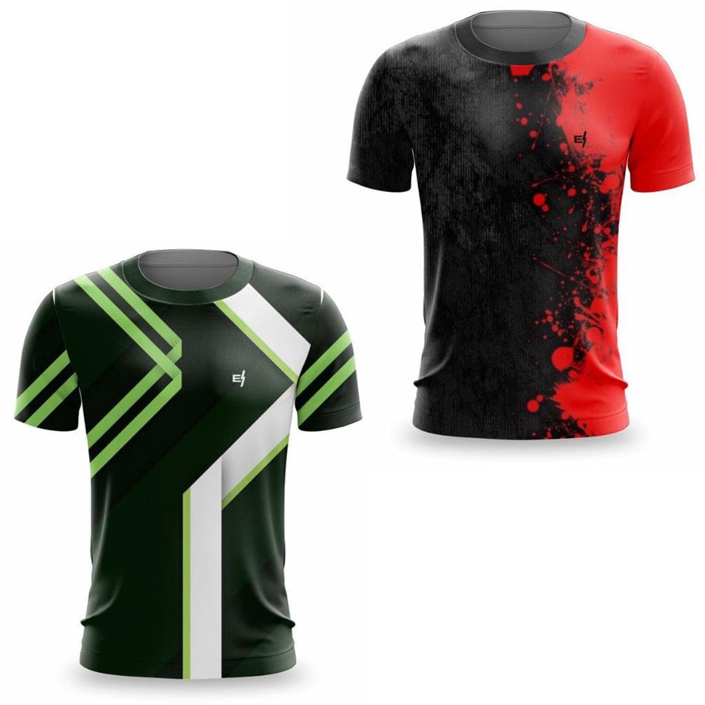 Kit 2 Camiseta Masculina Fitness Academia Esportiva Dry UV Beach Tennis Musculacao Treino