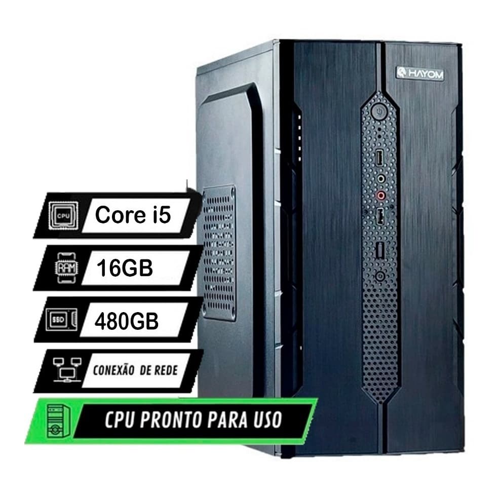Pc Computador Cpu Intel I5 + Ssd 480gb + 16gb Memória Ram