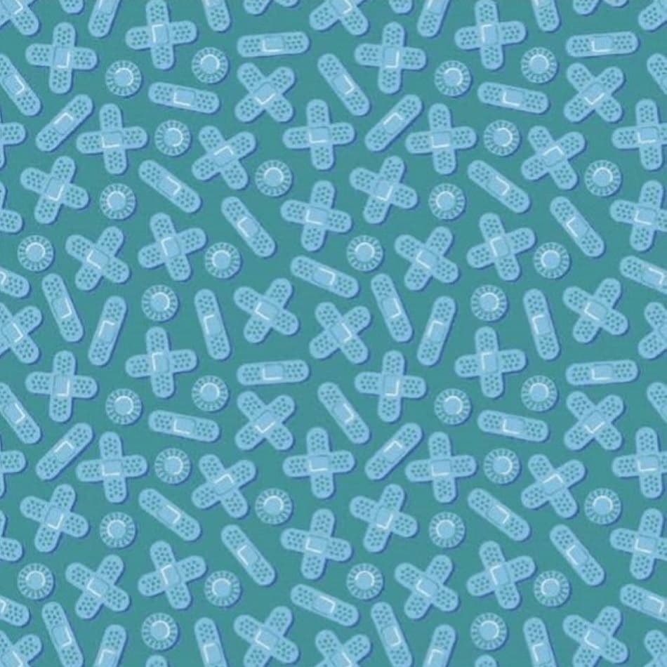 Tecido Patchwork Curativos Azul BG096