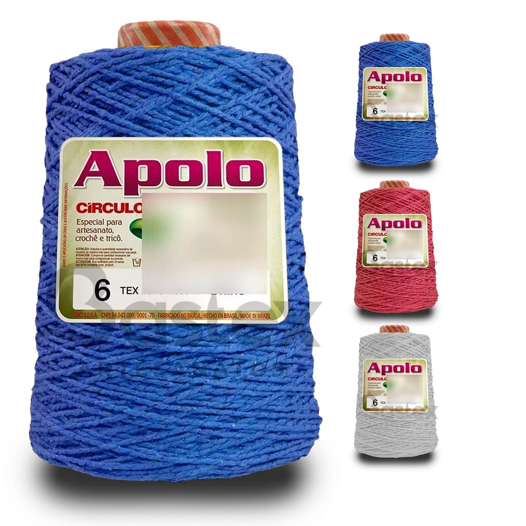 Linha Barbante Apolo Para Artesanato 85% Algodão Tricô Crochê Cores