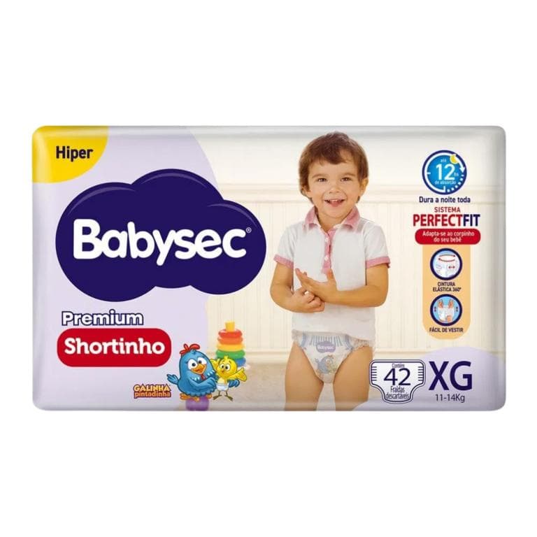 Fralda Babysec Premium Roupinha Hiper XG 42 Fraldas
