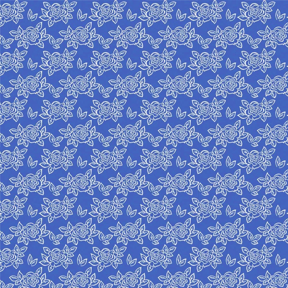 Tecido Patchwork Rosinhas Azul Royal T900422