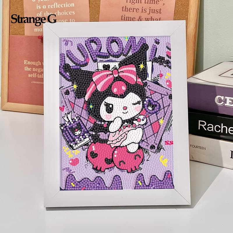 Kits De Pintura Com Diamante 5D Bonitos Para Crianças Moldura De Madeira , Arte Cartoon DIY , Conjuntos