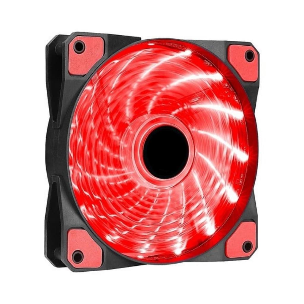 Fan Cooler Ventoinha Para PC Gamer Gabinete Luz Led Vermelho 120mm 12cm