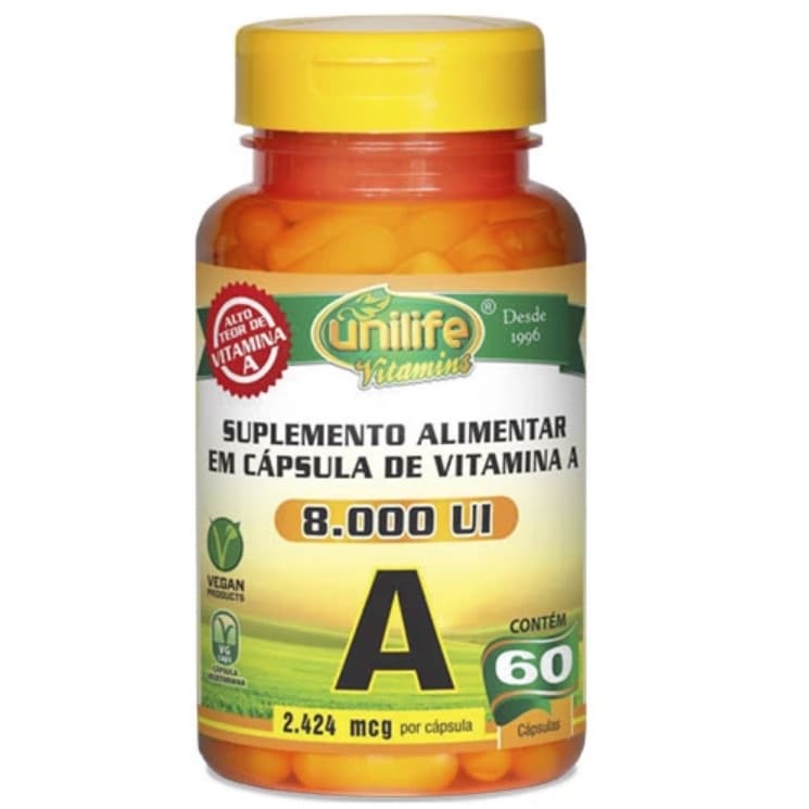 Vitamina A Retinol 60 Capsulas - Unilife