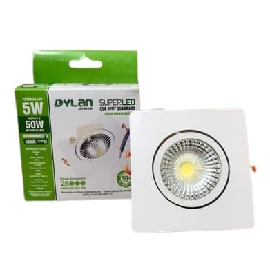 Luminária Super Led Quadrada Potência Led De 5W