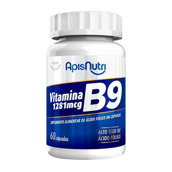 Suplemento de Vitamina B9 1.281mcg 60 Cáps Apisnutri - SV