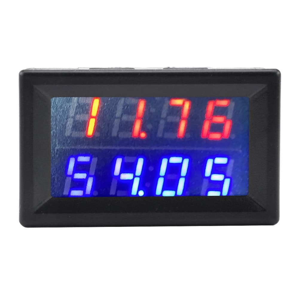 VOKTTA DC100V/200V 50A/100A Voltímetro Digital LED Ammetro 4 Bits 0.28 " Monitor De Teste De Corrente De Tensão Dupla Voltagem Para Carro