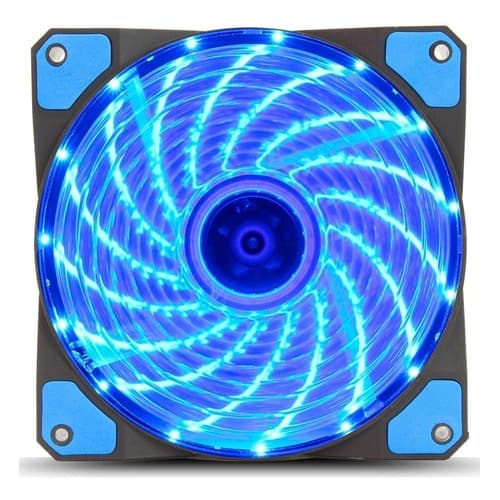 Fan Cooler Ventoinha Para PC Gamer Gabinete Luz Lez Azul 120mm 12cm