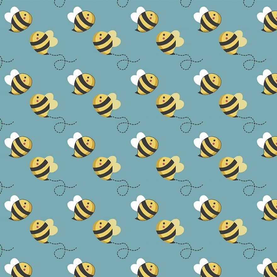 Tecido Patchwork Flying Bee Azul 13902