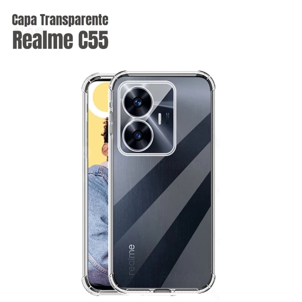 Capa Capinha Transparente Anti Impacto TPU Case Para Realme C55