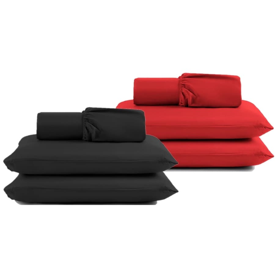 Kit 02 JOGO Lencol Cama Casal Queen 6PCS  POLIESTER ROUPA CAMA Revenda Clinica Pousada