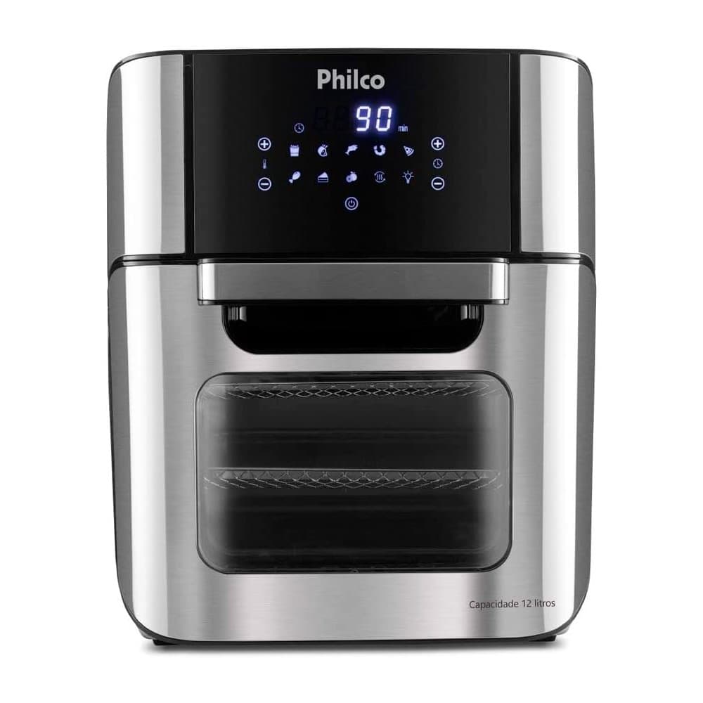 Fritadeira Airfryer Oven Digital Philco Pfr2200 12L Prata com Preto