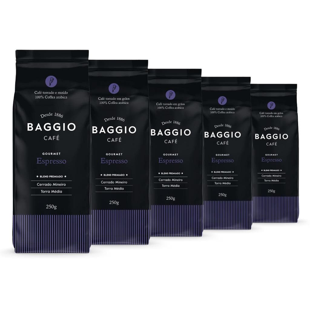 Cafe em Grao, Baggio, Espresso, 5 Pacotes de 500g
