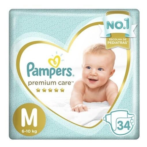 Fralda M Pampers Premium Care 34 Unidades