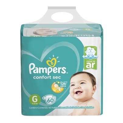Fralda G Pampers Confort Sec 60 Unidades